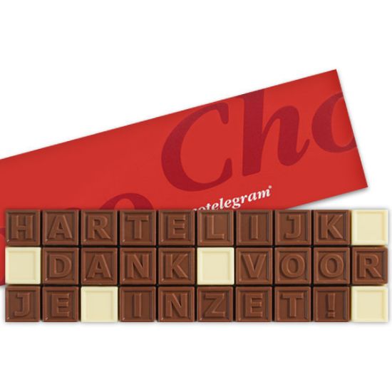 Chocotelegram 30 Hartelijk dank voor je inzet