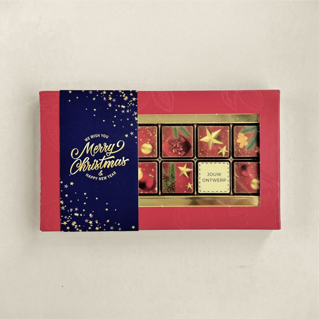 Schokoladenwürfel 12 Weihnachtslogo