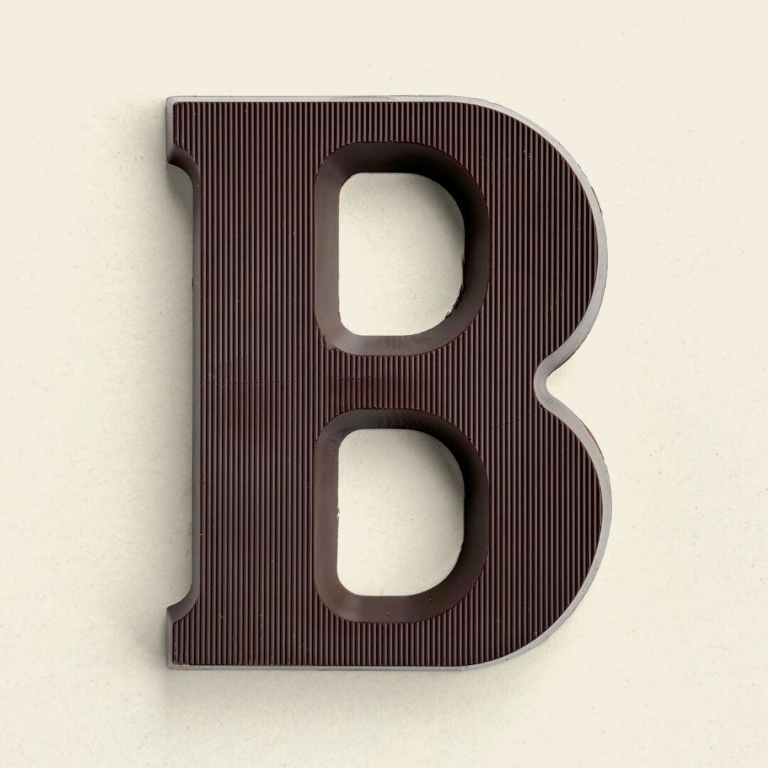 Schokoladenbuchstabe B Zartbitter