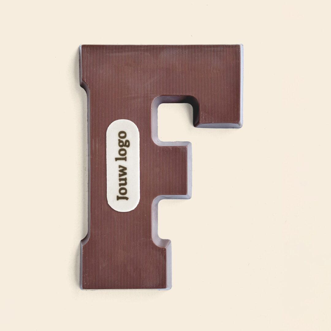 Schokoladenbuchstabe Eigenes Logo F Milch