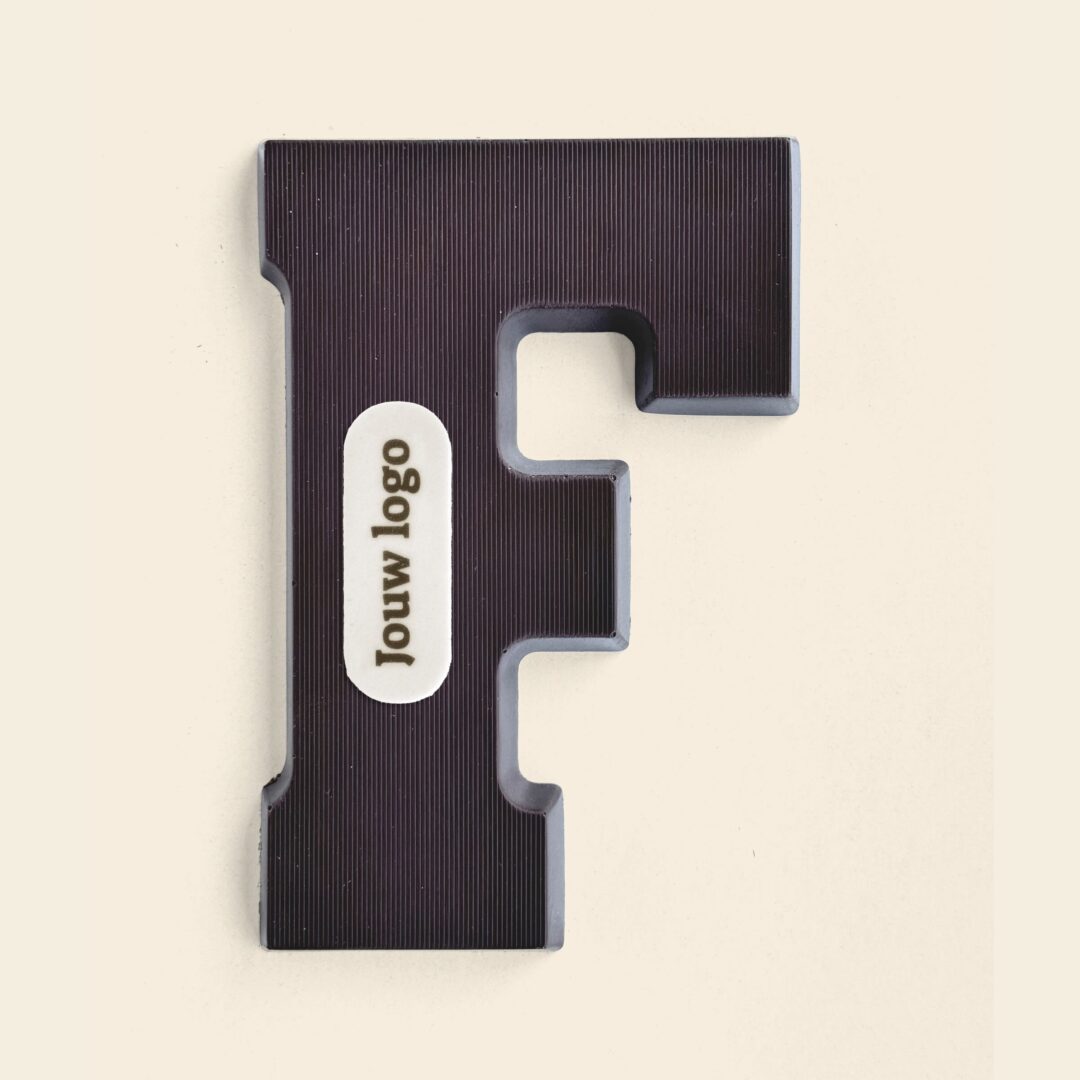 Schokoladenbuchstabe Eigenes Logo F Pur