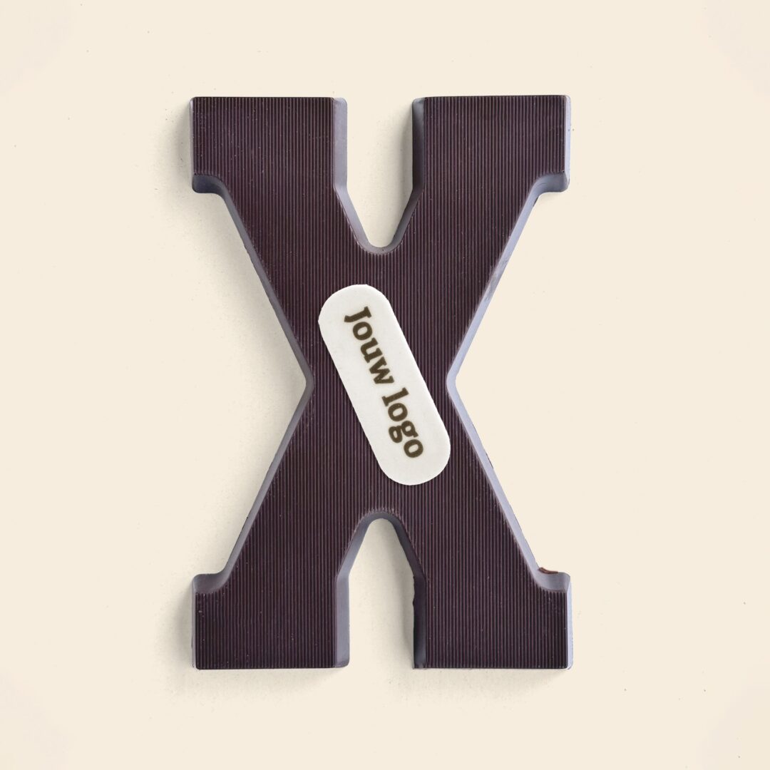 Schokoladenbuchstabe Eigenes Logo X Pur