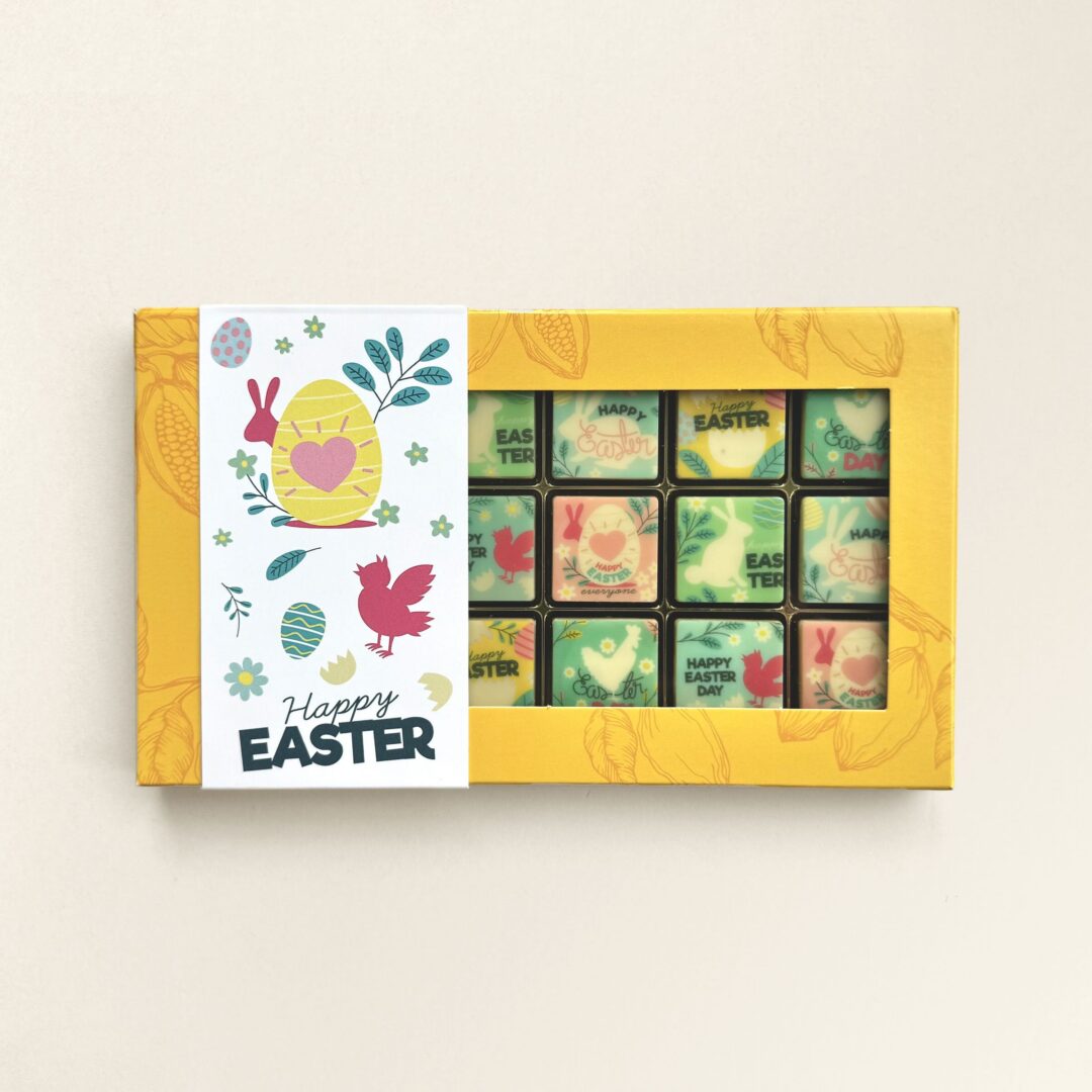 Schokoladenwürfel 18 Ostern Geschenkbox