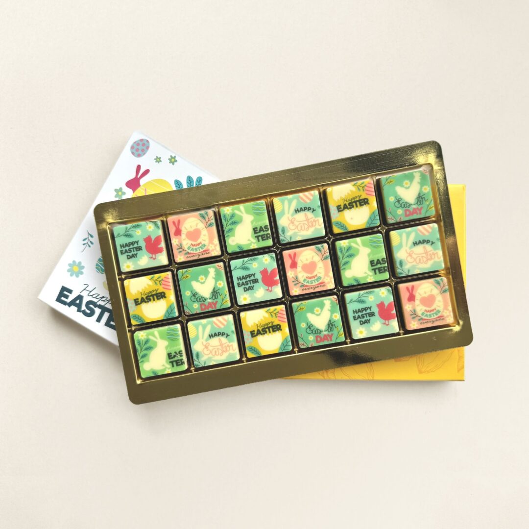 Schokoladenwürfel 18 Ostern Geschenkbox