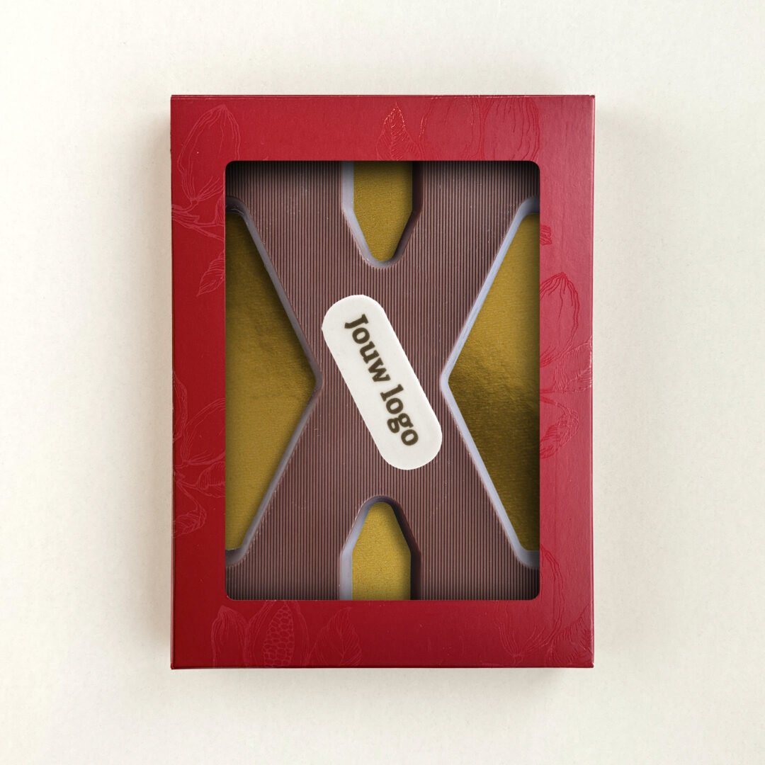 Schokoladenbuchstabe Eigenes Logo X Milch