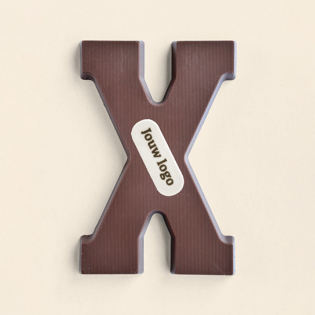 Schokoladenbuchstabe Eigenes Logo X Milch