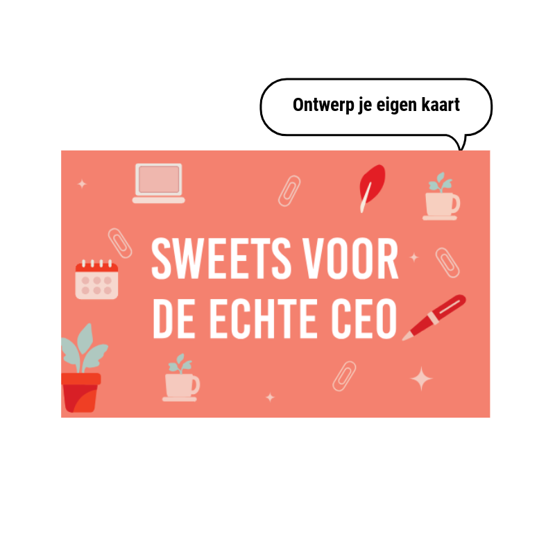 moederdag en secretaressedag wenskaart - tasty present