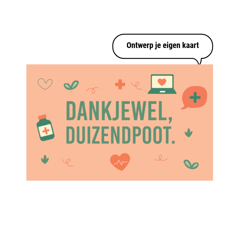 dag van de zorg wenskaart - tasty present