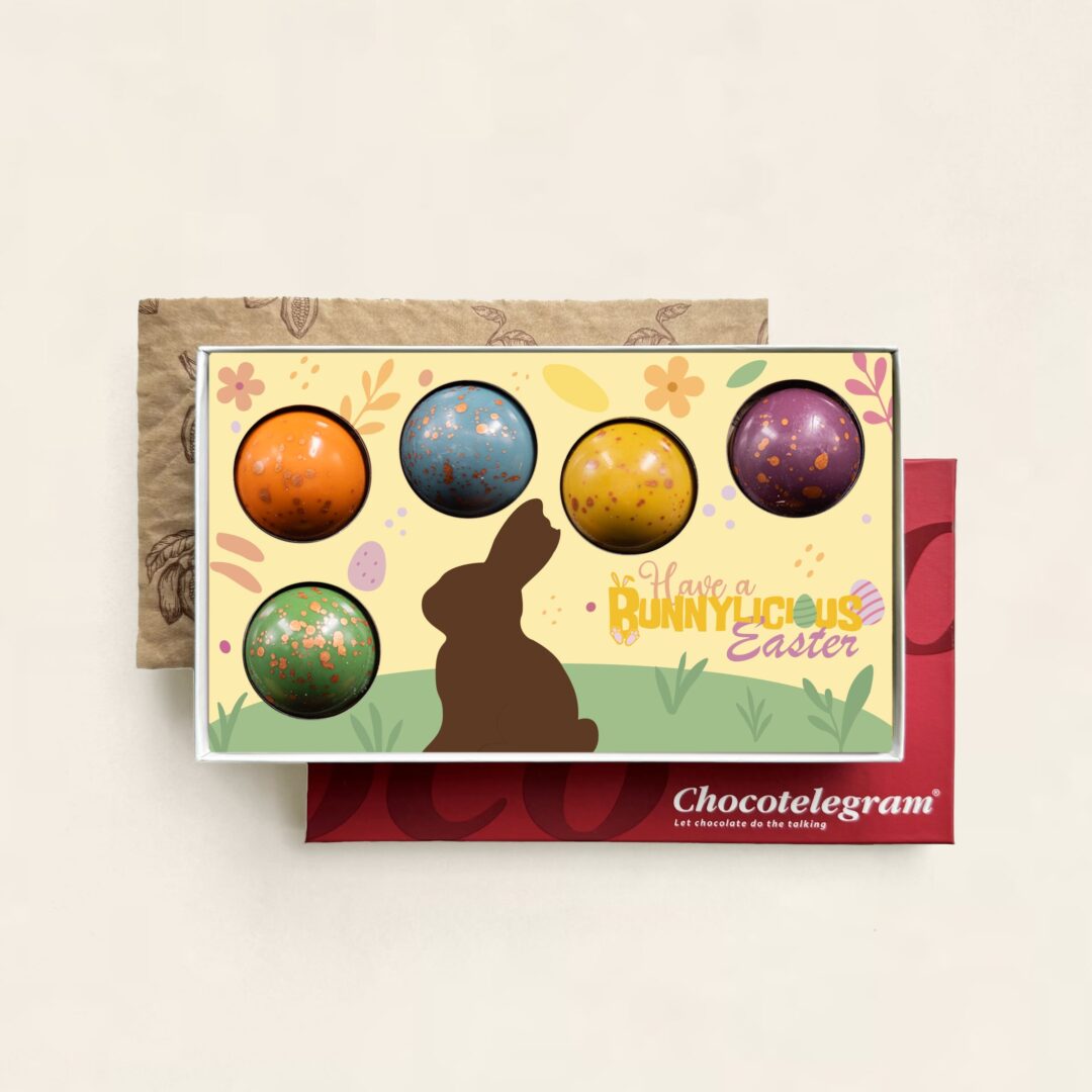 Kuxe XL Schokoladenpralinen in luxuriöser Geschenkbox im Osterdesign